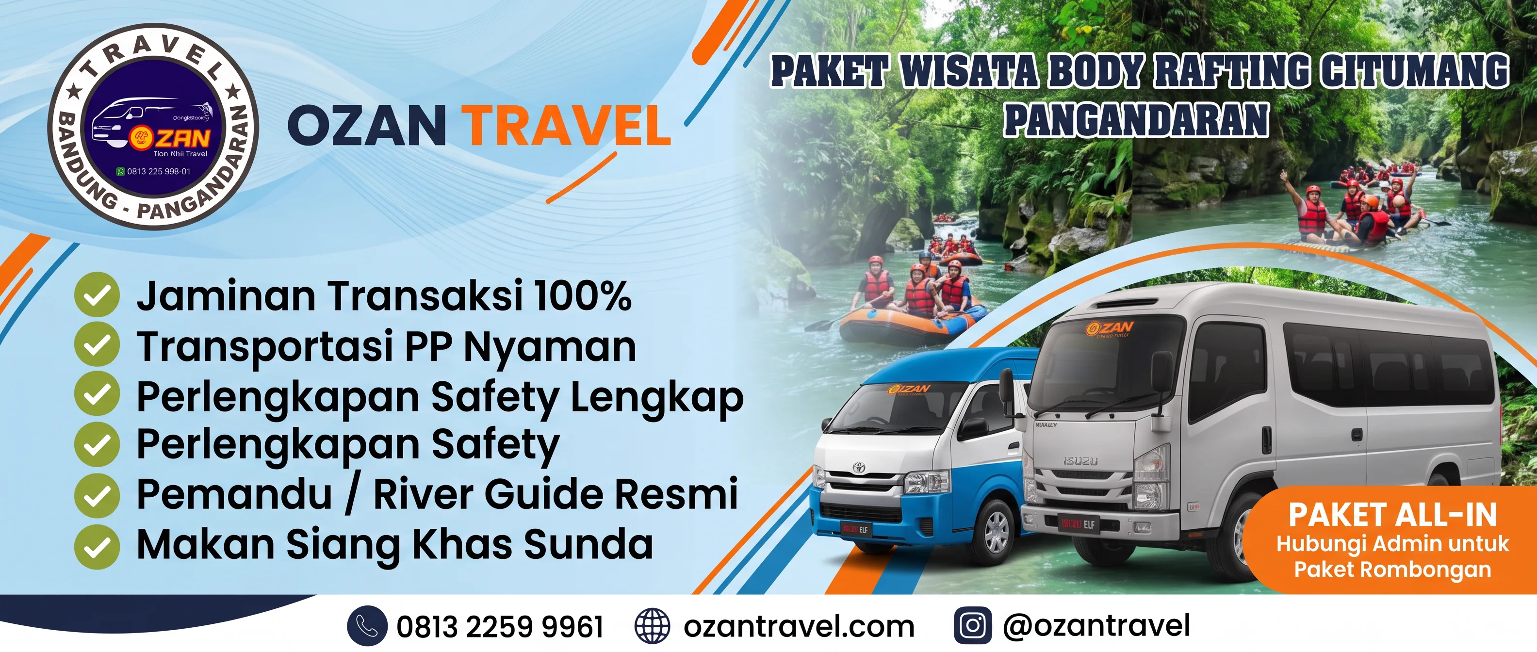 Body rafting di Citumang, Pangandaran